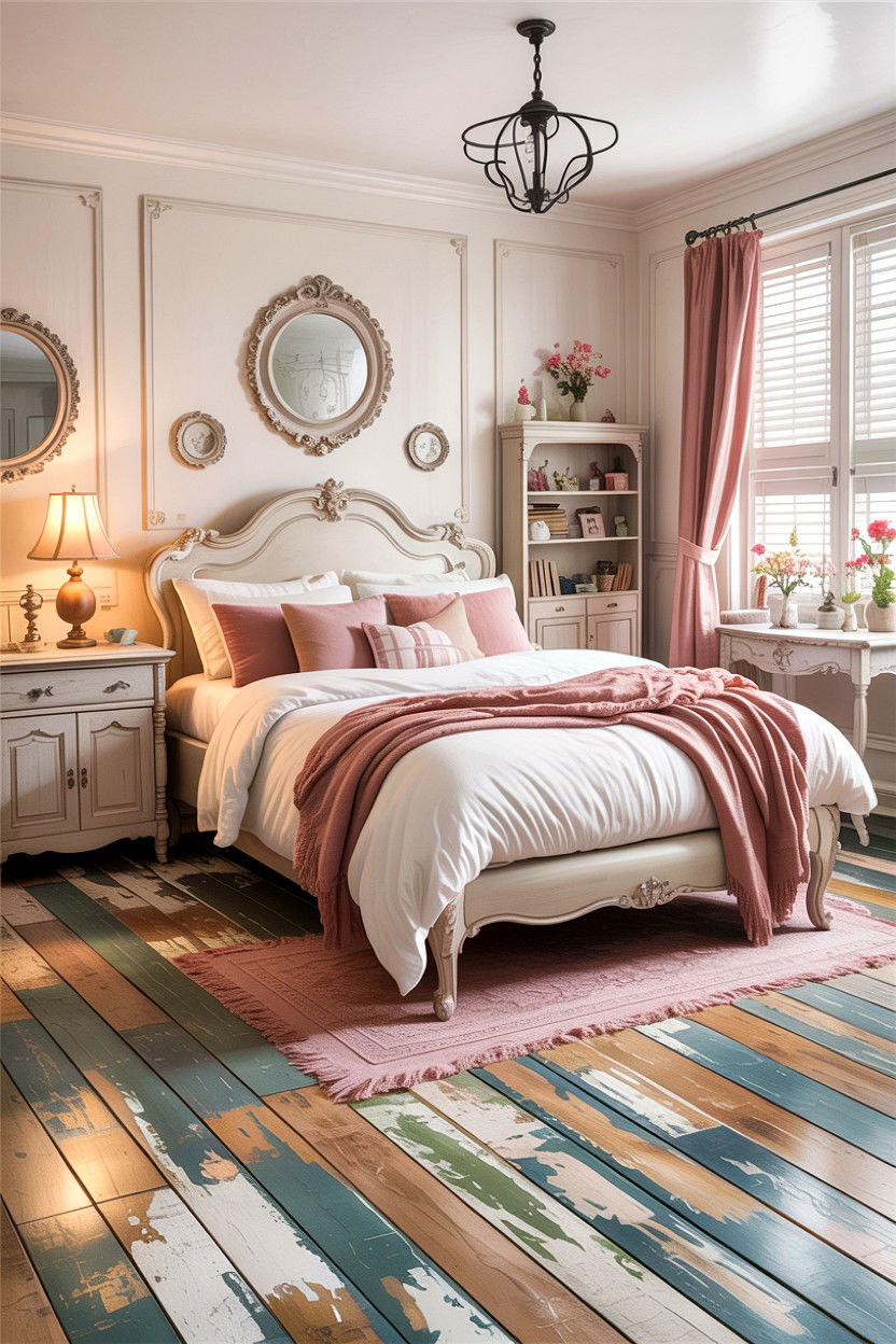 Distressed Laminate Flooring - 30 bedroom laminate flooring ideas