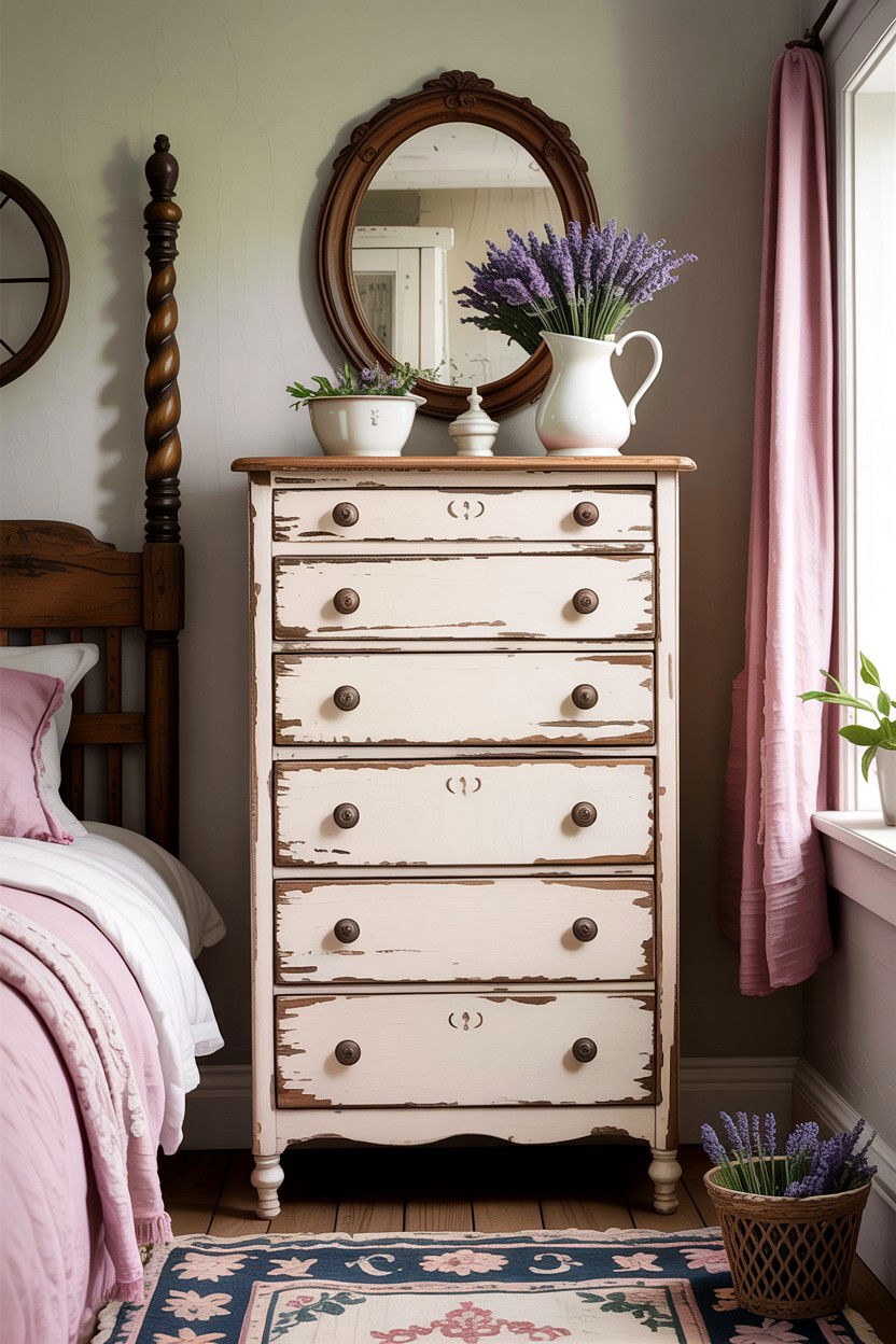 Distressed Tall Dresser - 30 bedroom tall dressers