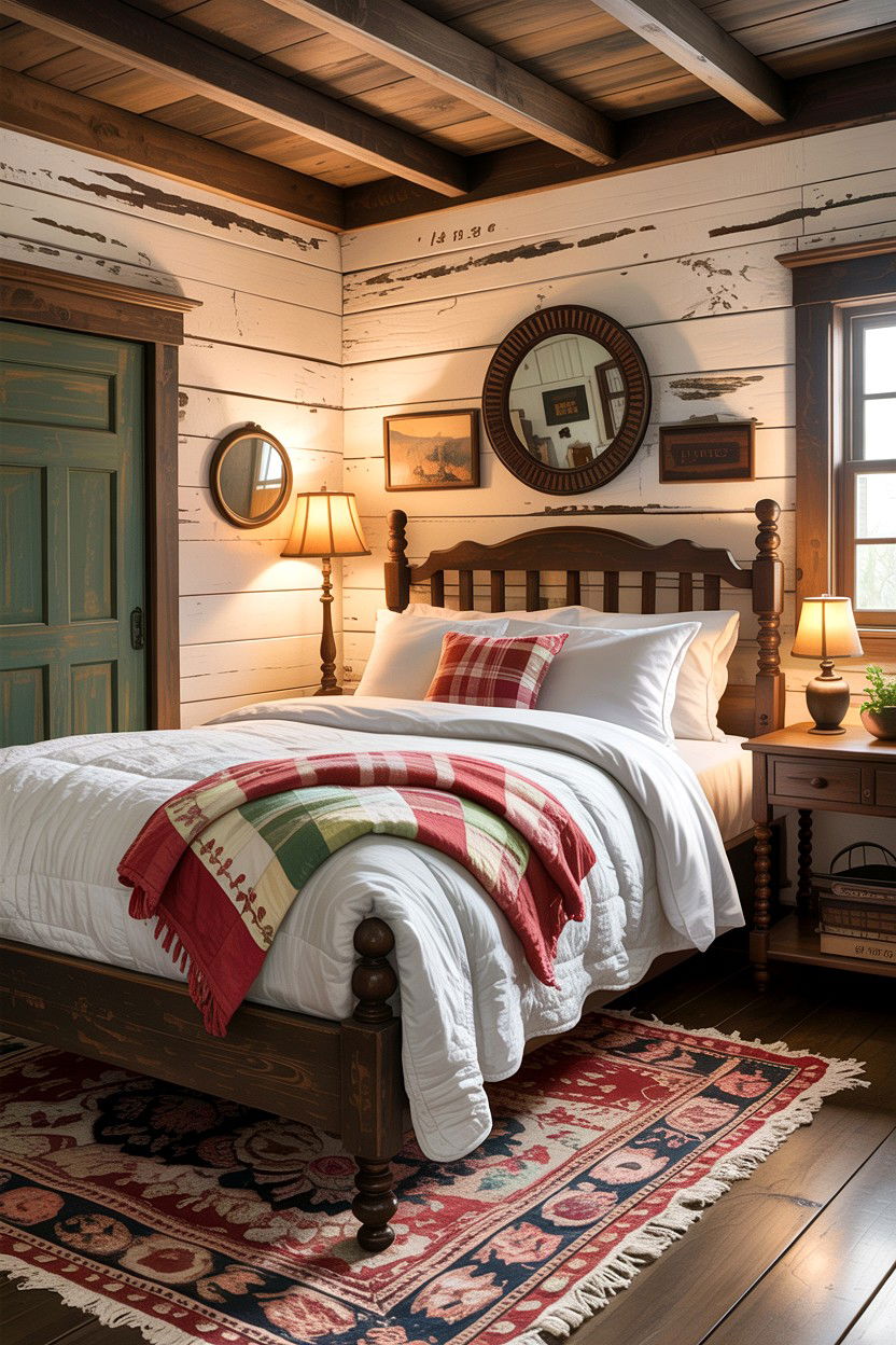 Distressed Wood Planks - 30 bedroom floor ideas