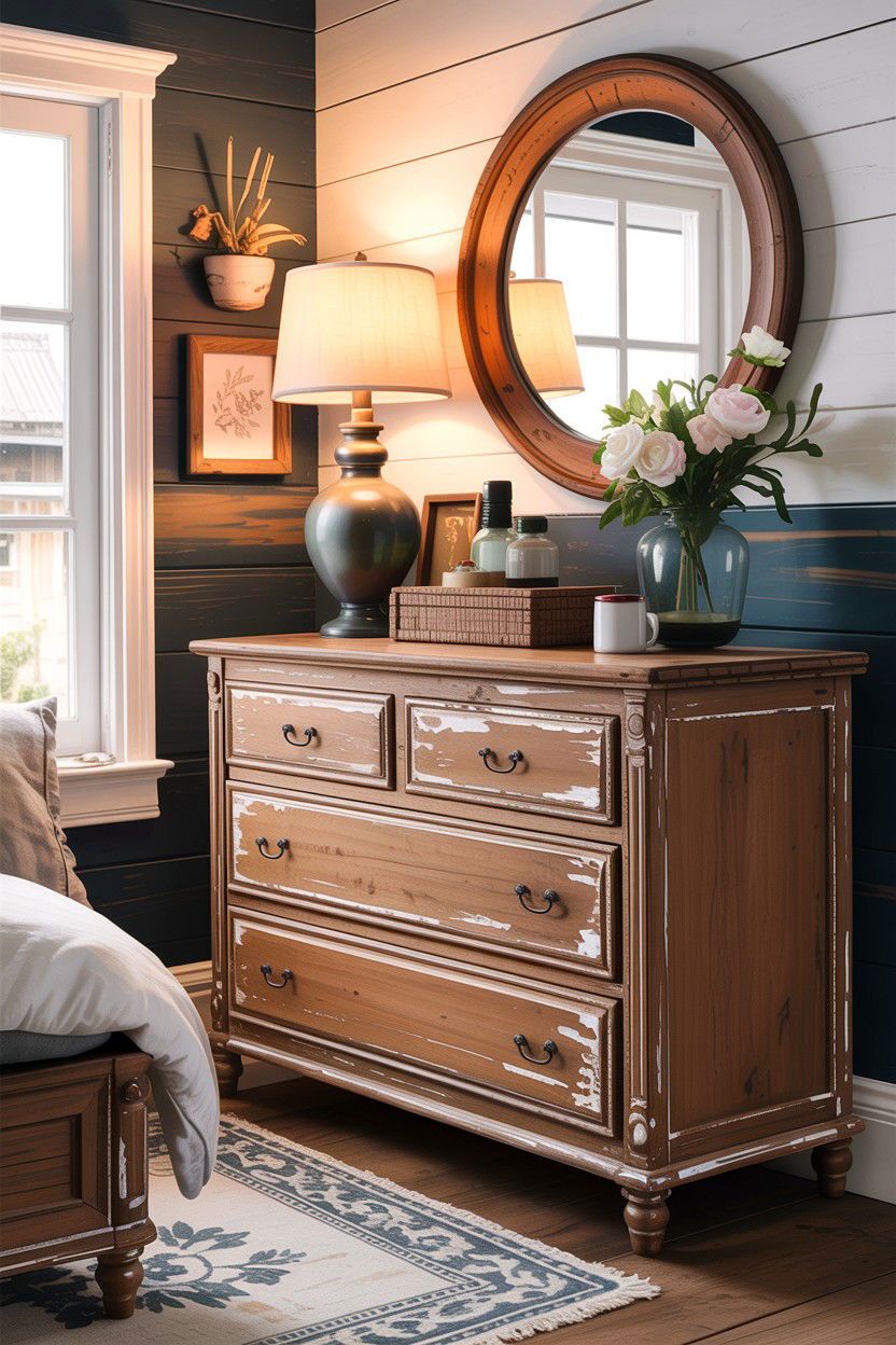 Distressed wood bedroom dresser - 30 bedroom wood dressers
