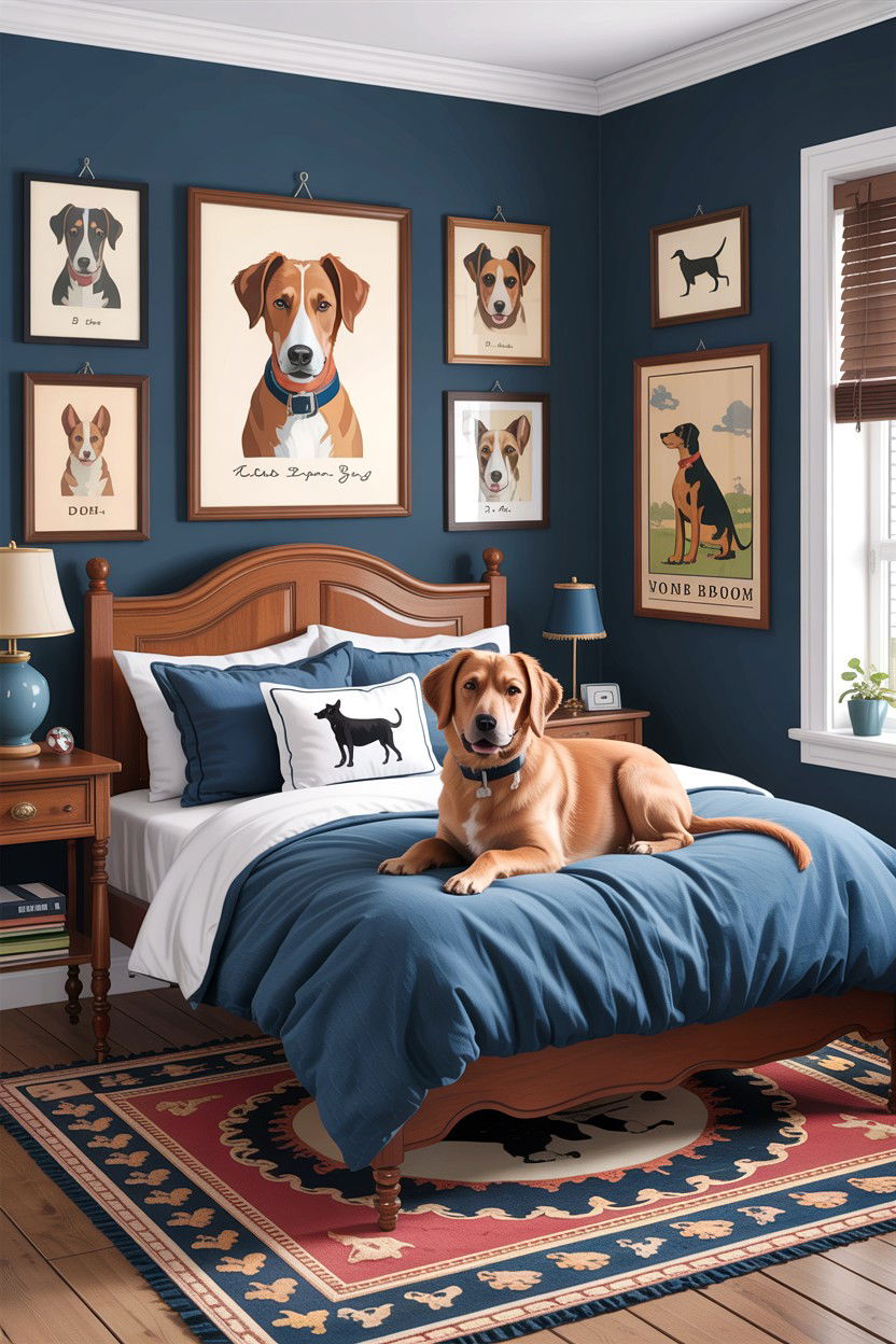 Dog Lover Room - 30 animal themed bedroom ideas