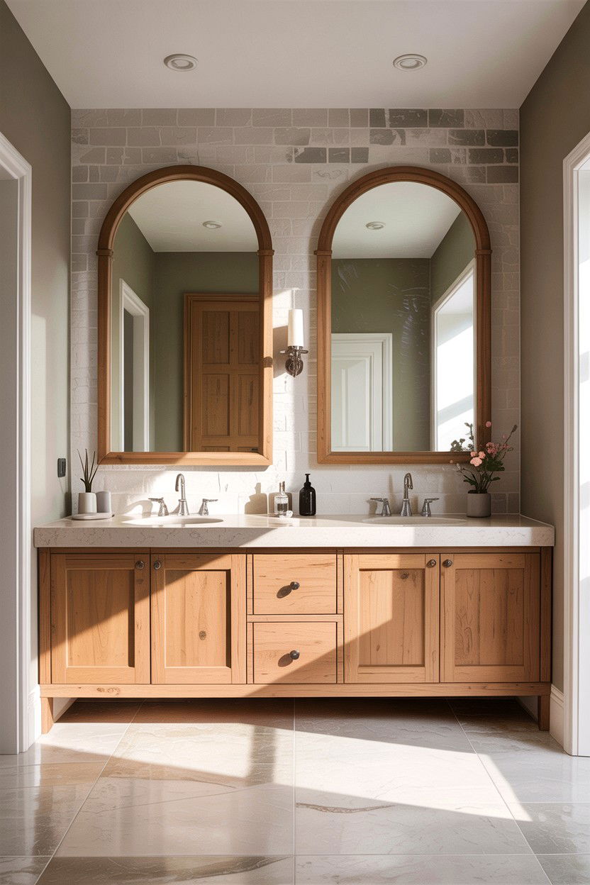 Double Arched Bathroom Vanity - 30 arched bathroom mirror ideas