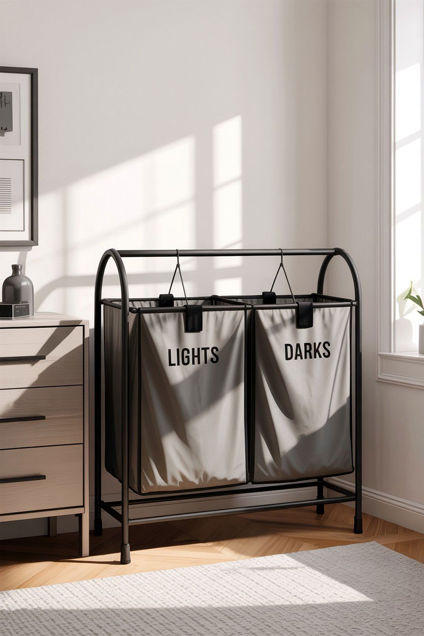 Double Laundry Sorter - 30 bedroom laundry baskets