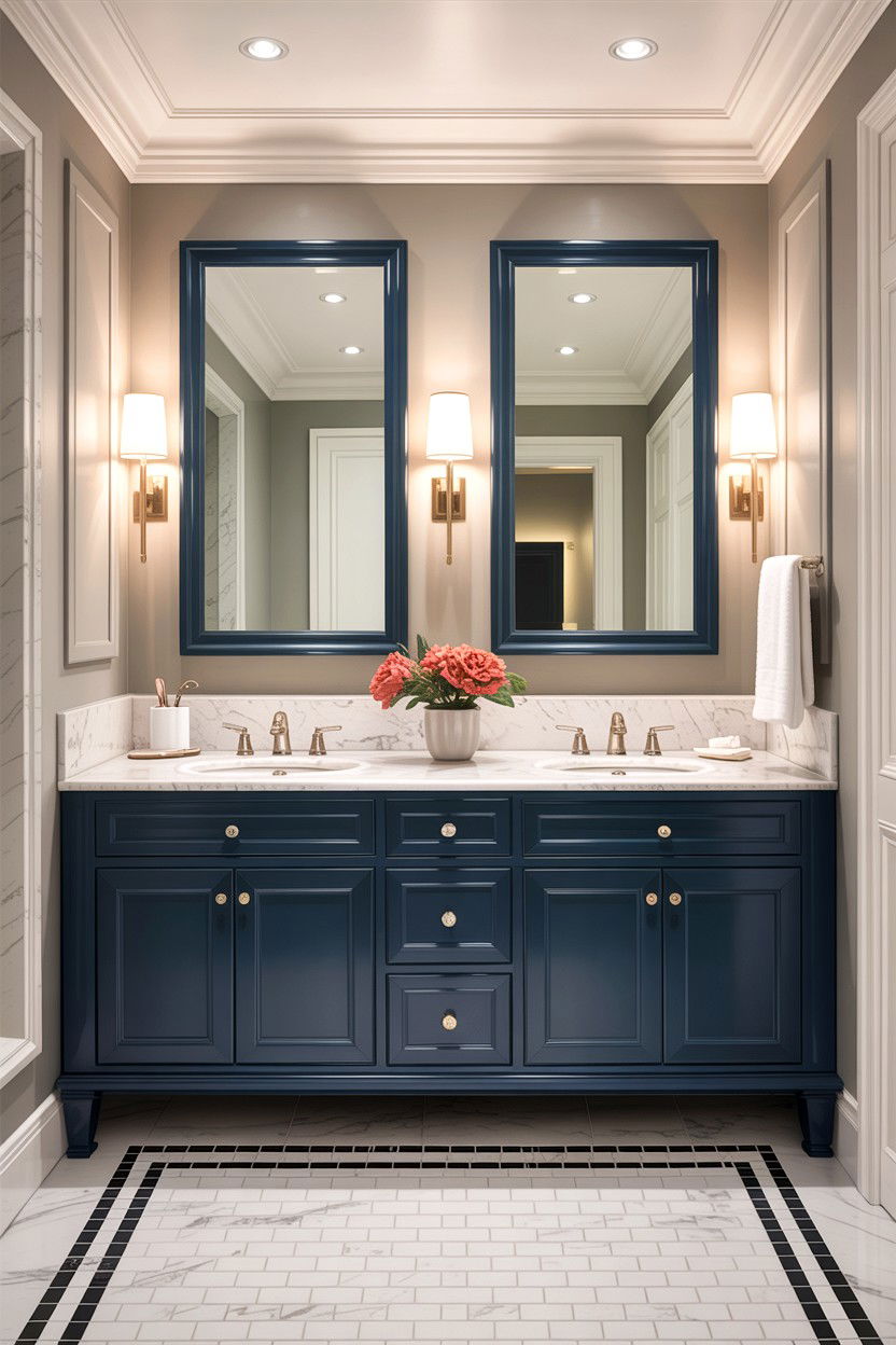 Double Vanity Alcove - 30 bathroom architectural detail ideas
