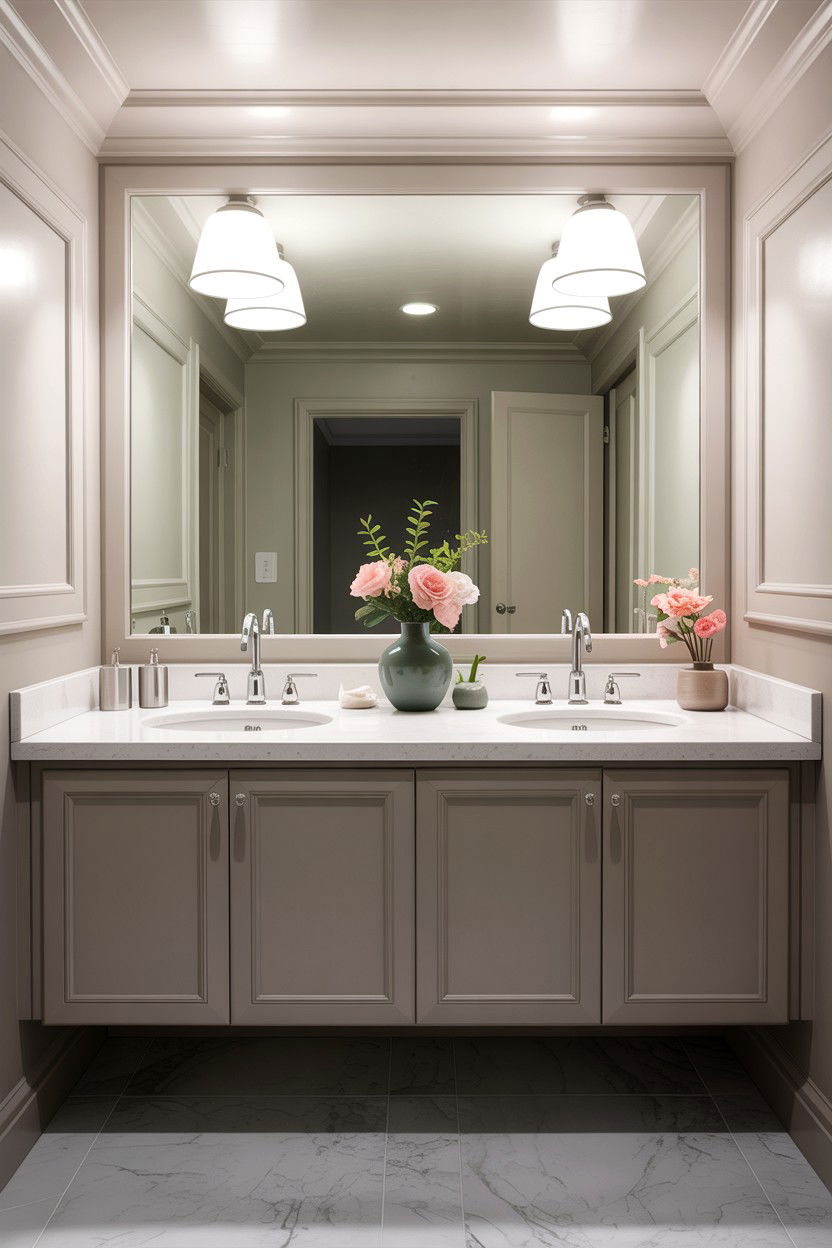 Double Vanity Conversion - 30 bathroom afternoon project ideas