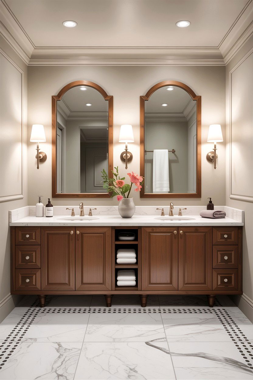 Double Vanity Guest Bathroom - 30 guest bathroom ideas