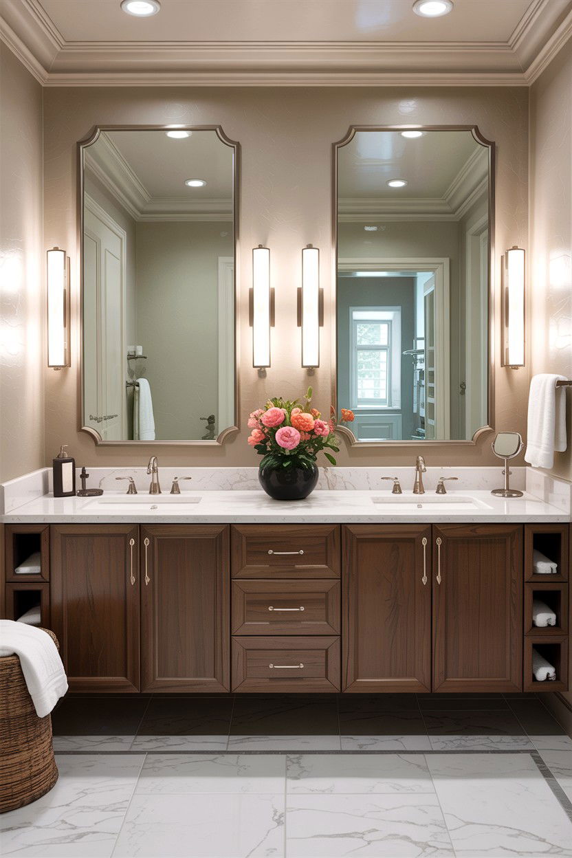 Double Vanity Master Bathroom - 30 interior designer bathroom ideas
