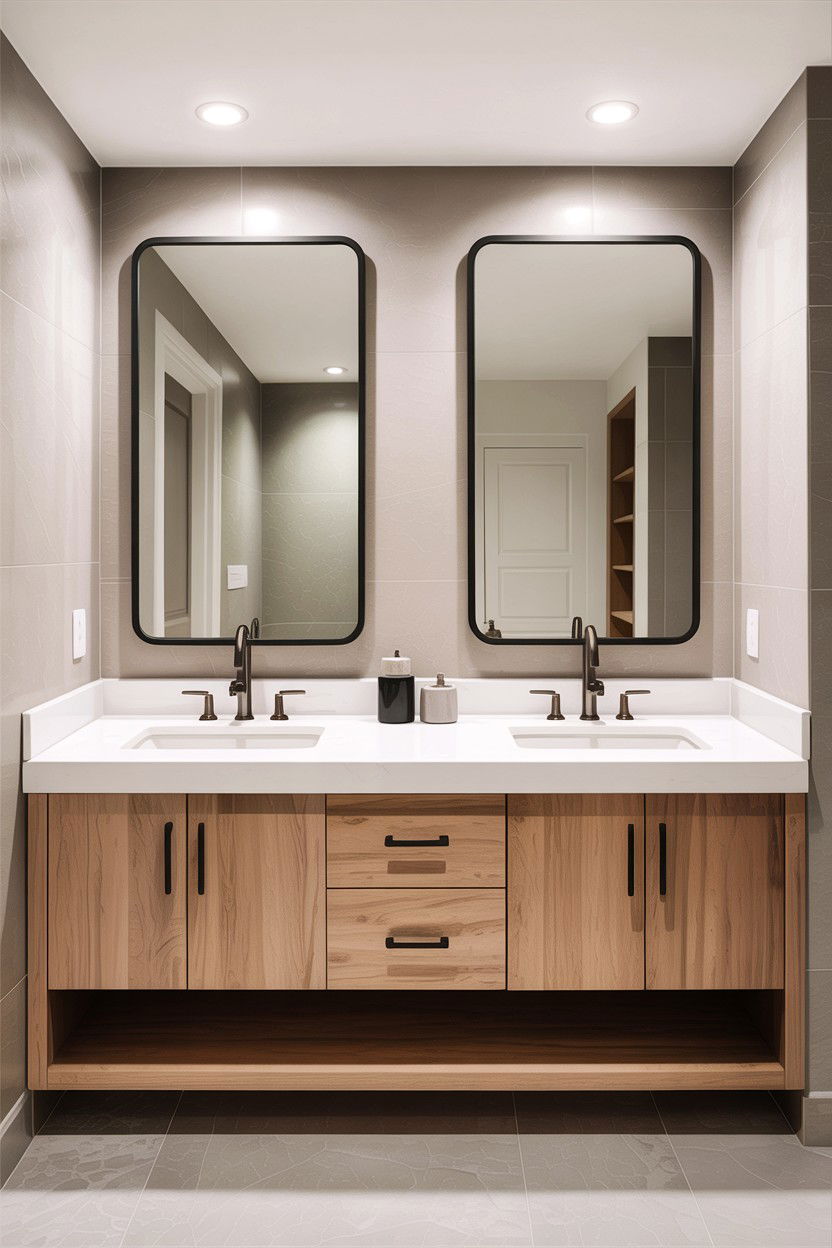 Double Vanity Sink - 30 en-suite bathroom ideas