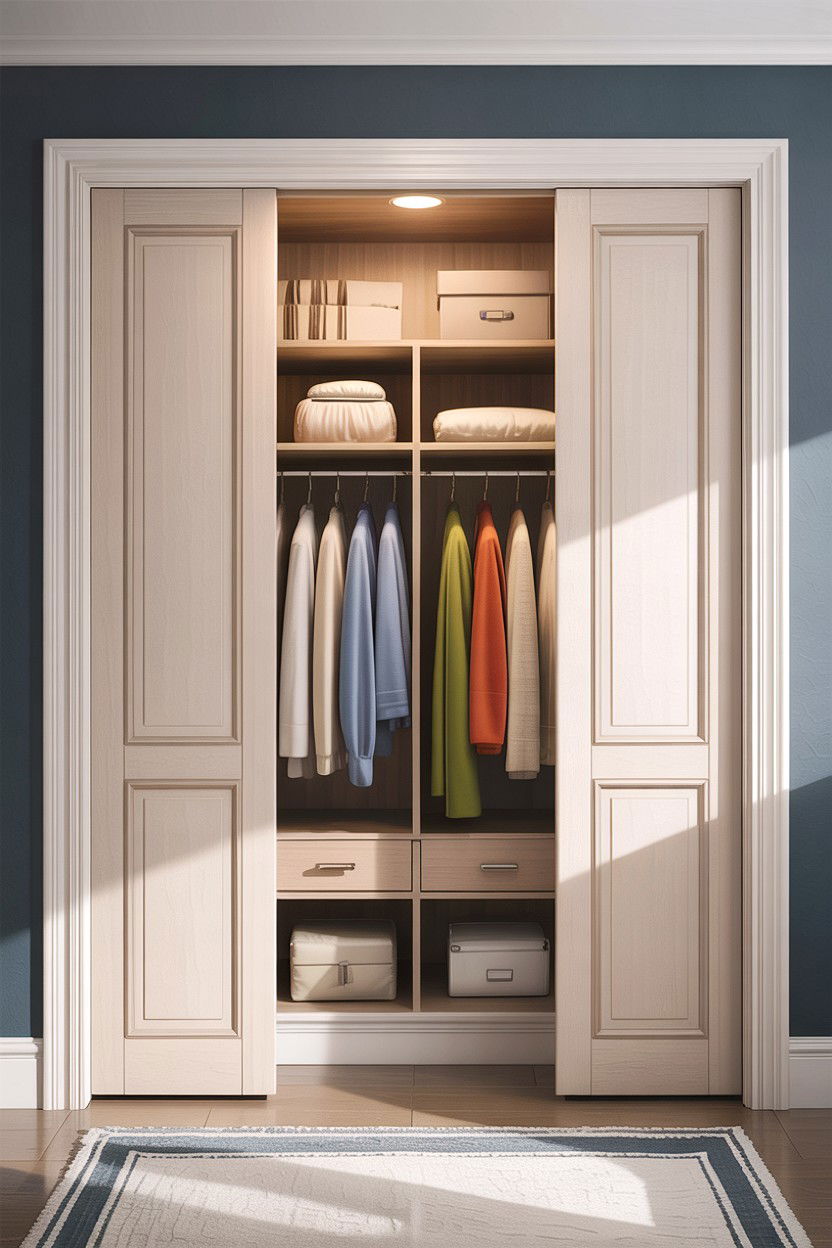 Double bifold closet doors - 30 bedroom bifold doors