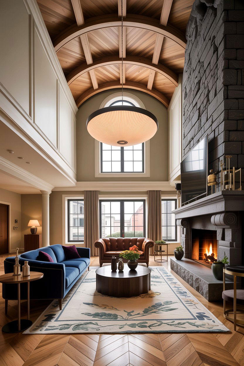 Double height ceiling - 30 architect living room ideas