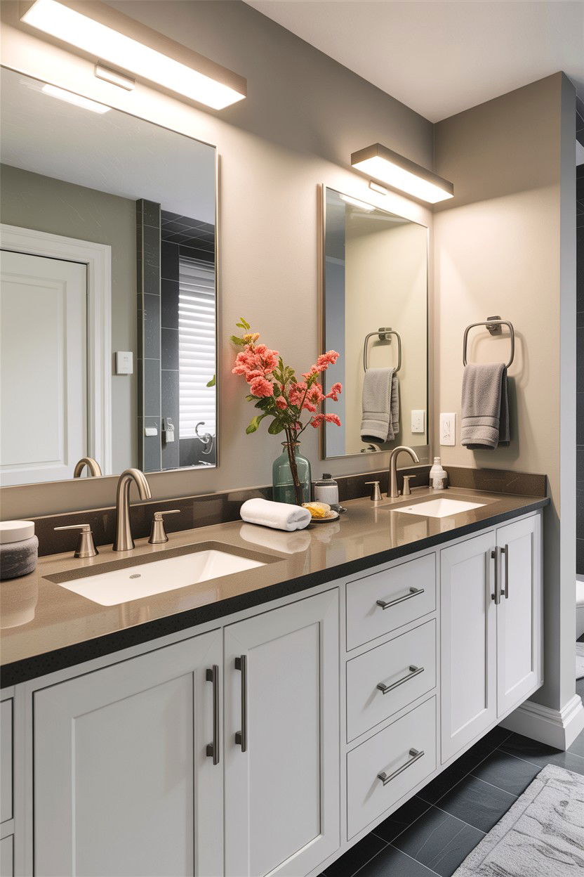 Double vanity bathroom - 30 Jack and Jill bathroom ideas