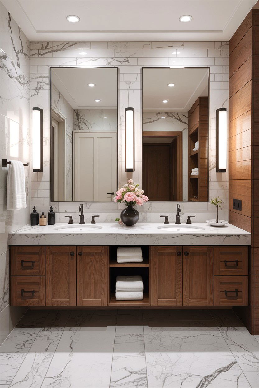 Double vanity bathroom - 30 architect designed bathroom ideas