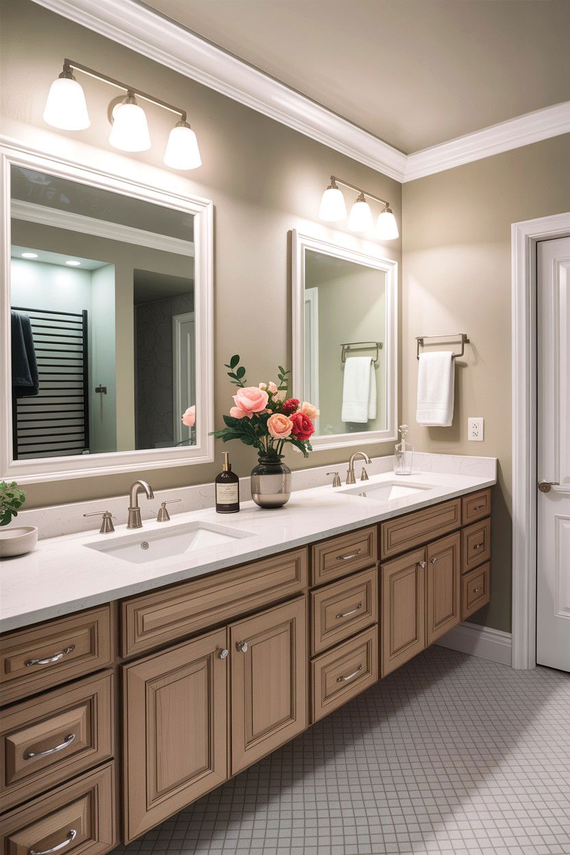 Double vanity master bathroom - 30 bathroom design ideas