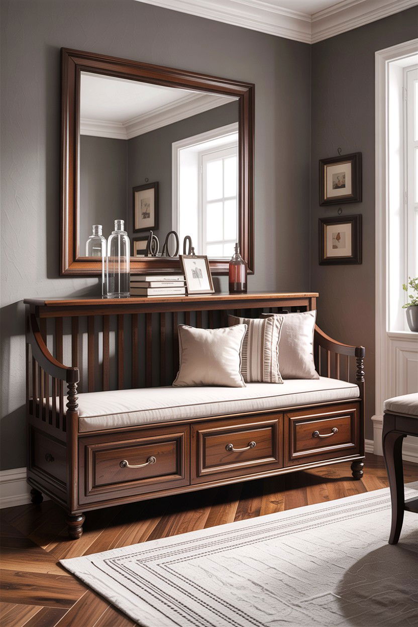 Drawer storage bench - 30 bedroom storage benches