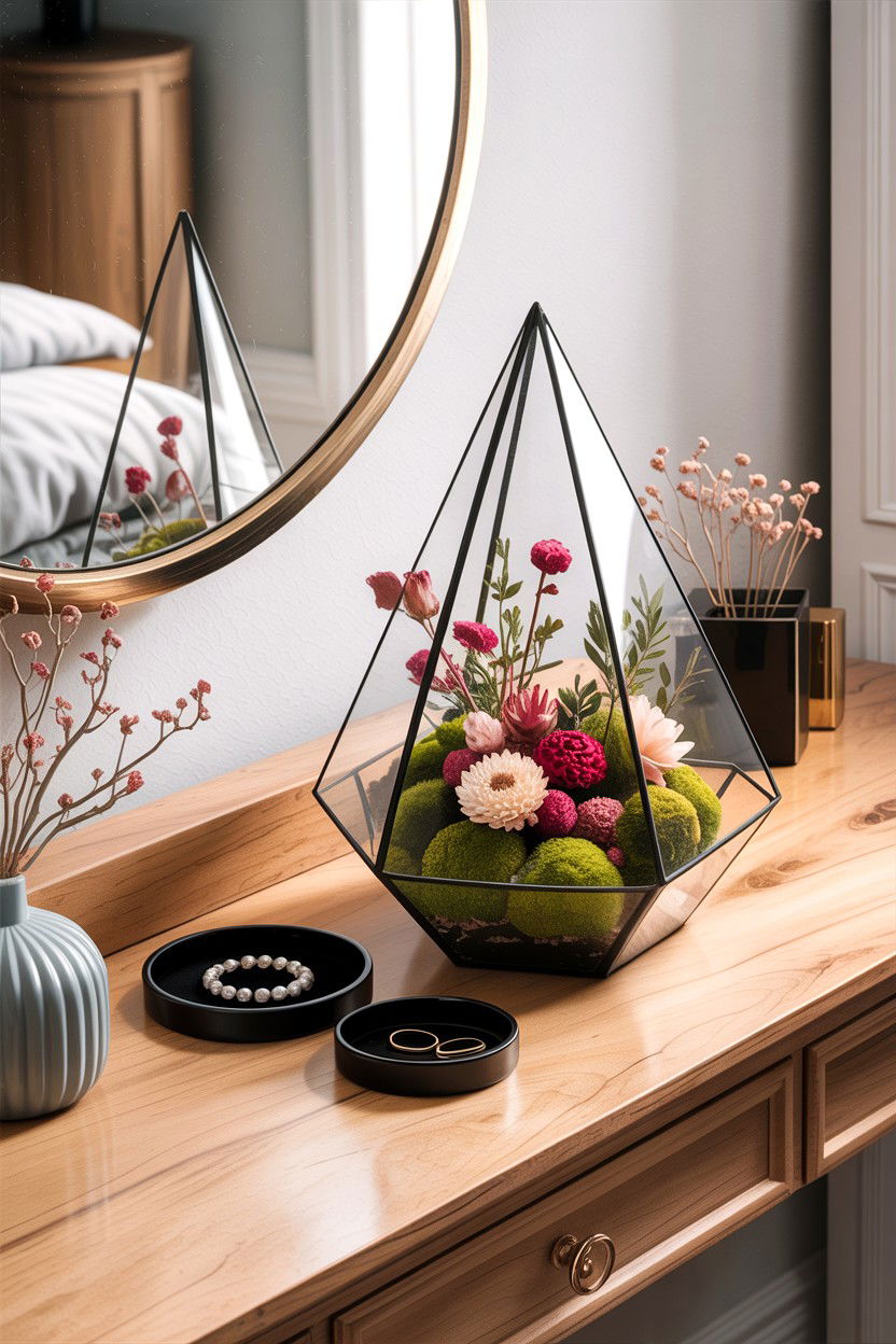 Dried Flower Terrarium - 30 bedroom dried flowers