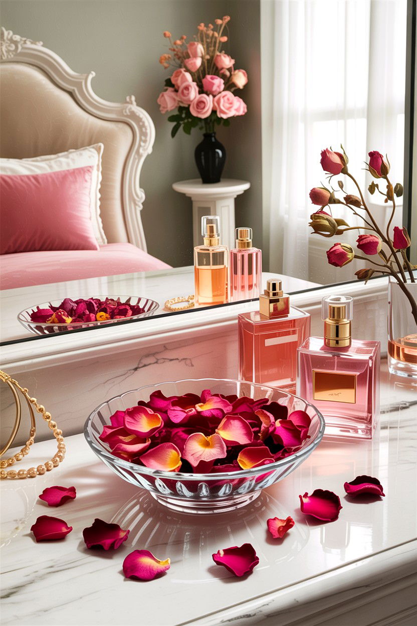 Dried Rose Petals - 30 bedroom dried flowers