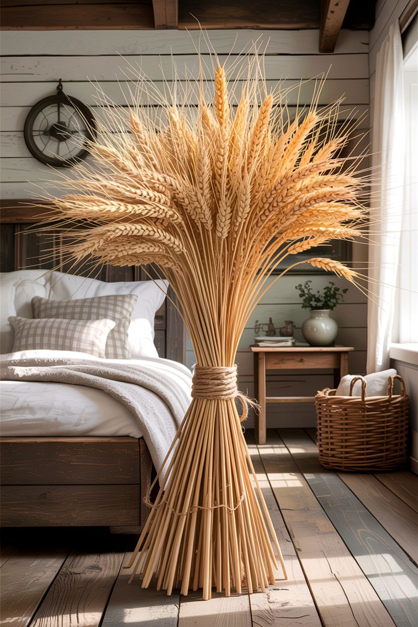 Dried Wheat Bundle - 30 bedroom dried flowers
