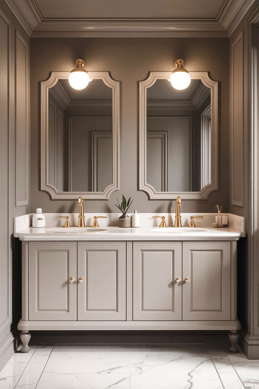 Dual handle gold bathroom faucet - 30 gold faucet ideas