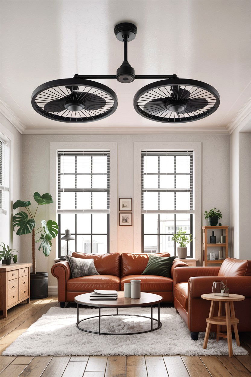 Dual motor ceiling fan - 30 living room fans