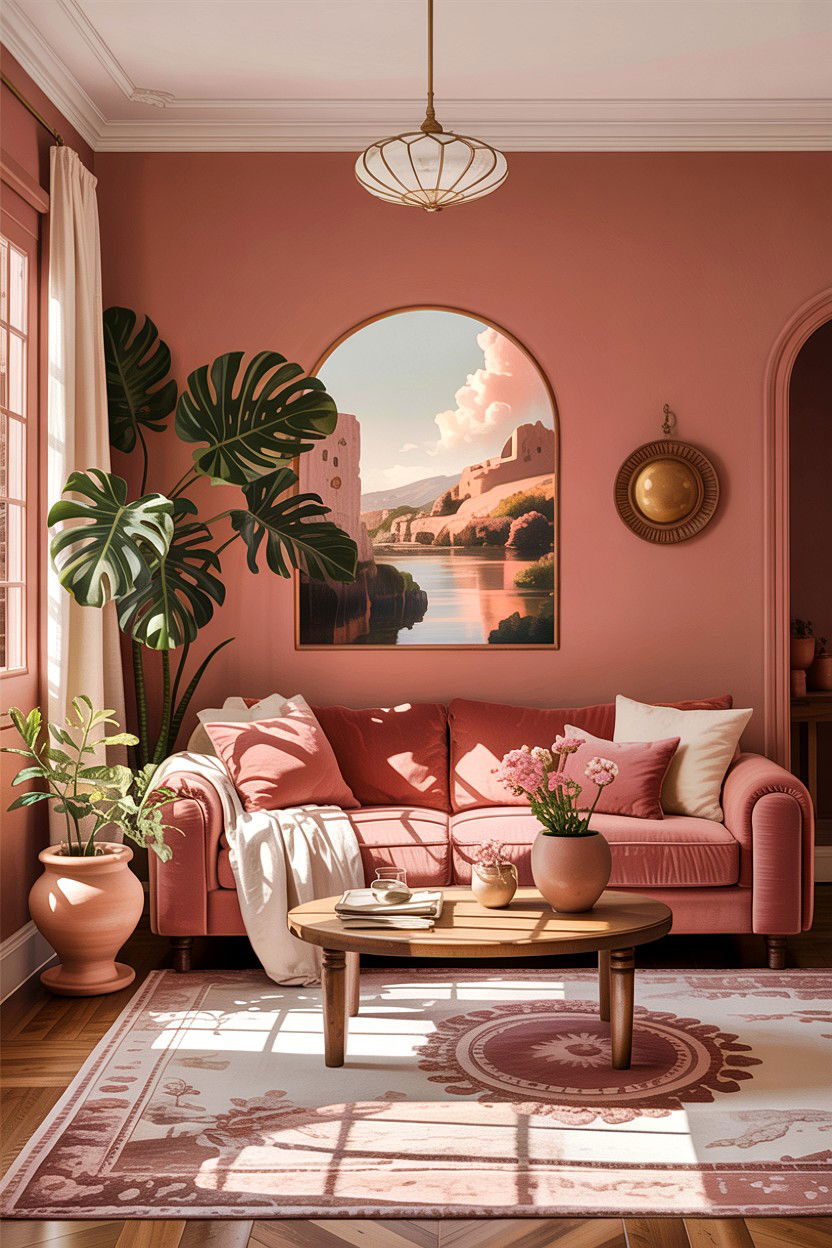 Dusty Rose And Terracotta Palette - 30 dusty rose living room ideas