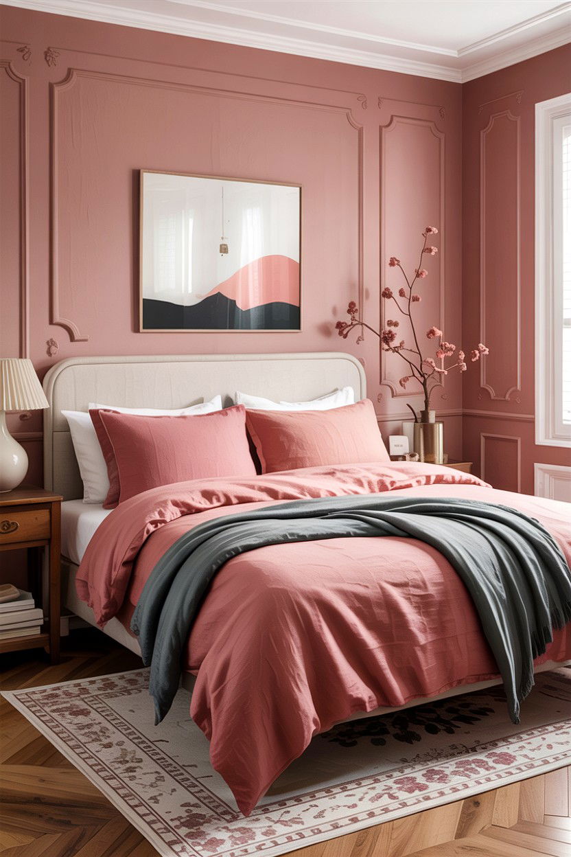 Dusty Rose Linen Sheets - 30 linen bedroom ideas