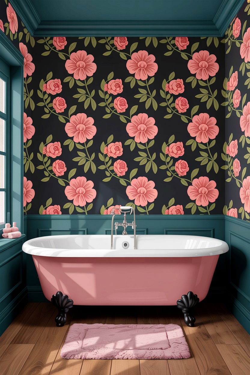 Dusty pink clawfoot tub - 30 clawfoot tub ideas
