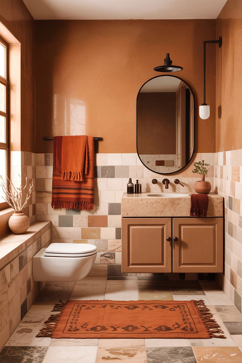 Earth Tone Bathroom Palette - 30 desert bathroom ideas