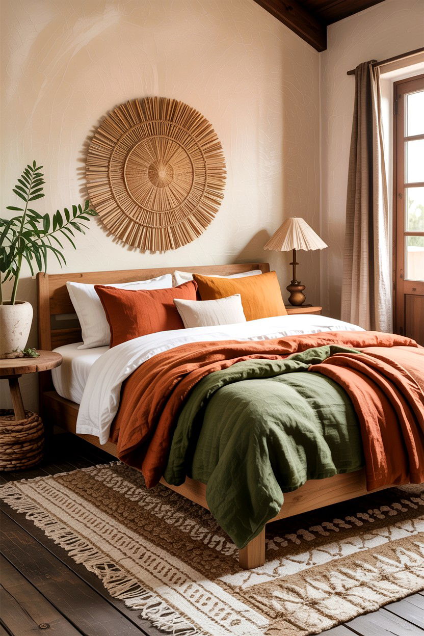 Earth Tone Linen Bedding - 30 bedroom linen bedding ideas