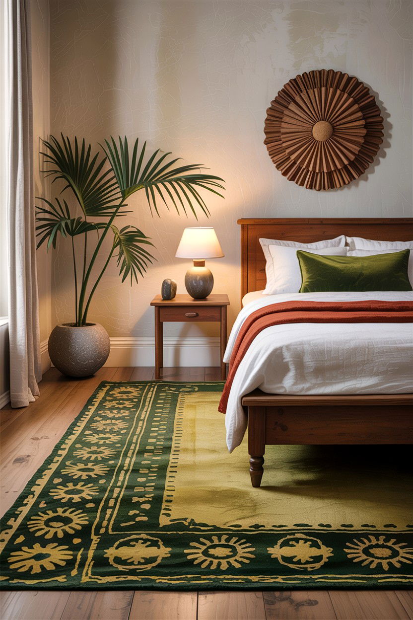 Earth Tone Wool Rug - 30 bedroom wool rugs