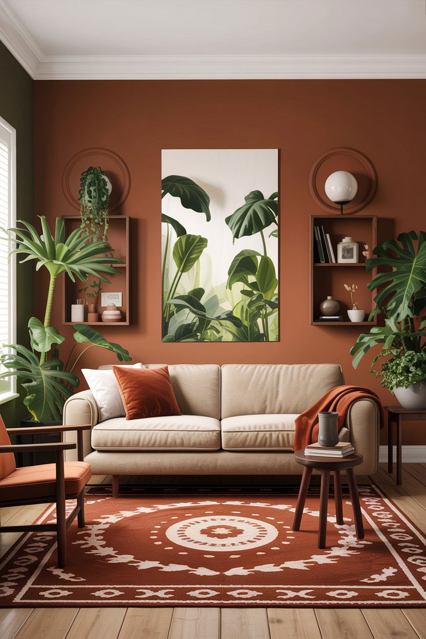 Earth tone living room - 30 jungle living room ideas