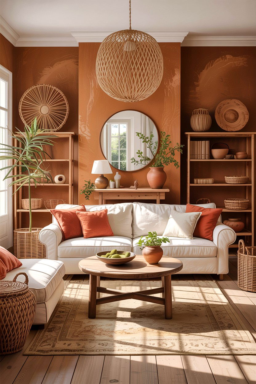 Earthy Tan Living Room - 30 tan and white living room ideas