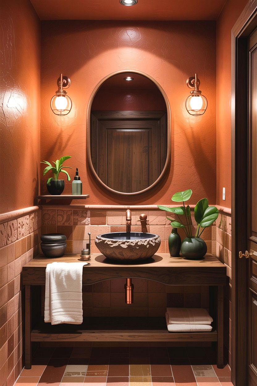 Earthy Tone Bathroom - 30 designer bathroom ideas