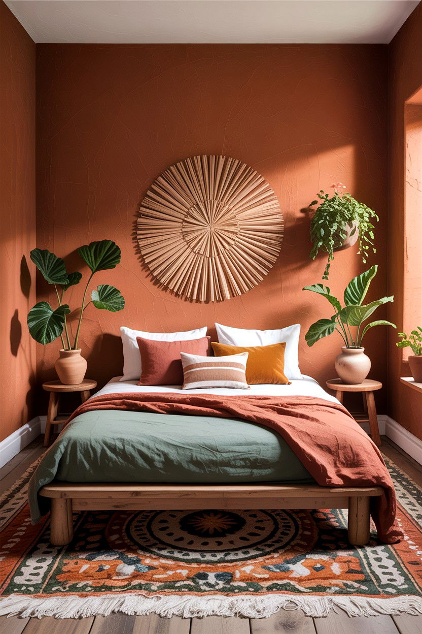 Earthy Tone Bedroom - 30 apartment bedroom ideas