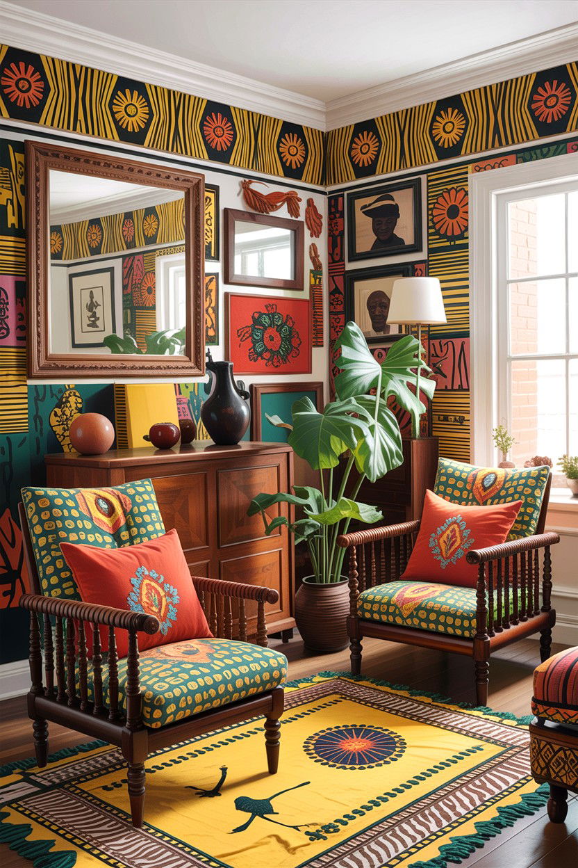 Eclectic African Living Room - 30 African living room ideas