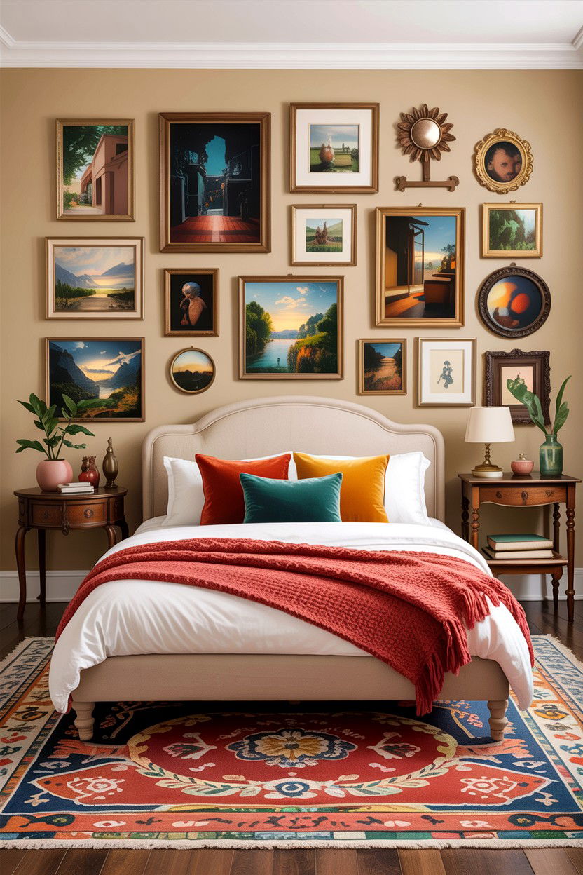 Eclectic Beige Bedroom - 30 warm beige bedroom ideas