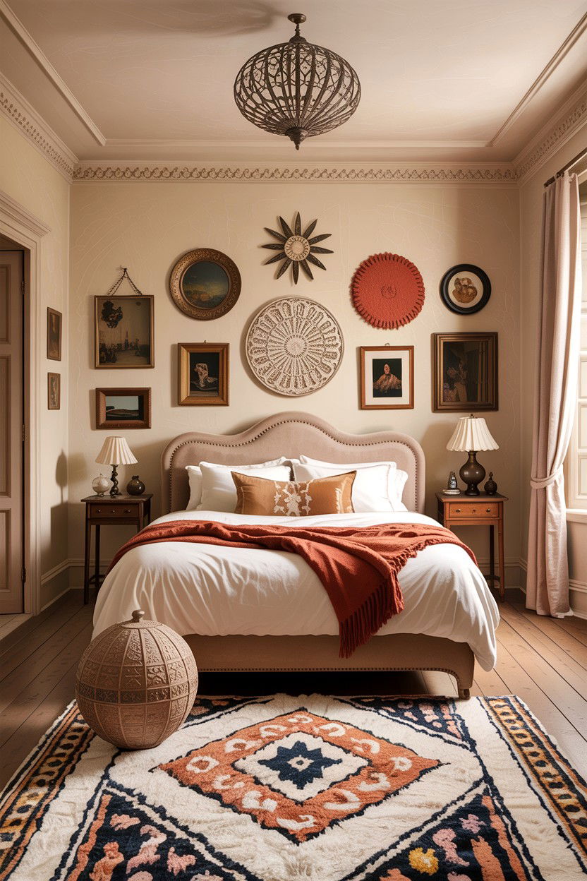 Eclectic Beige Bedroom - 30 all beige bedroom ideas
