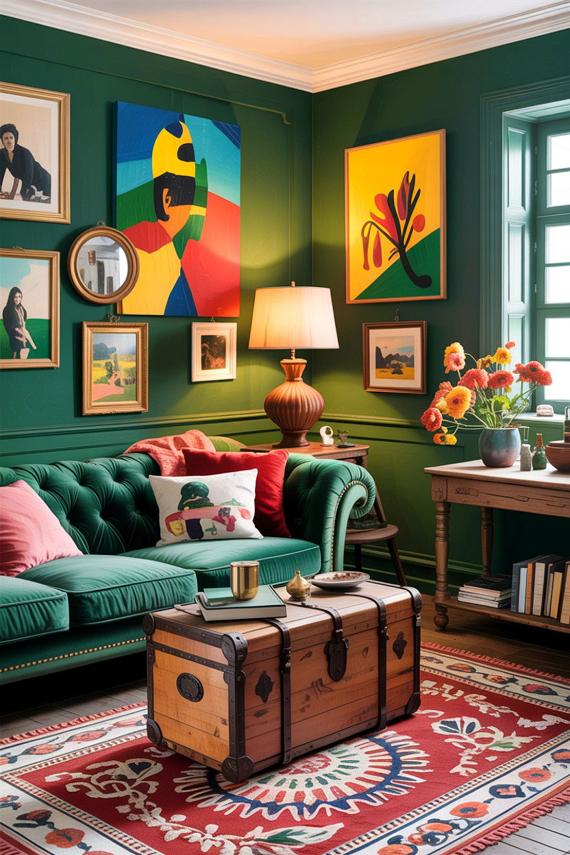 Eclectic Country Living Room - 30 country house living room ideas