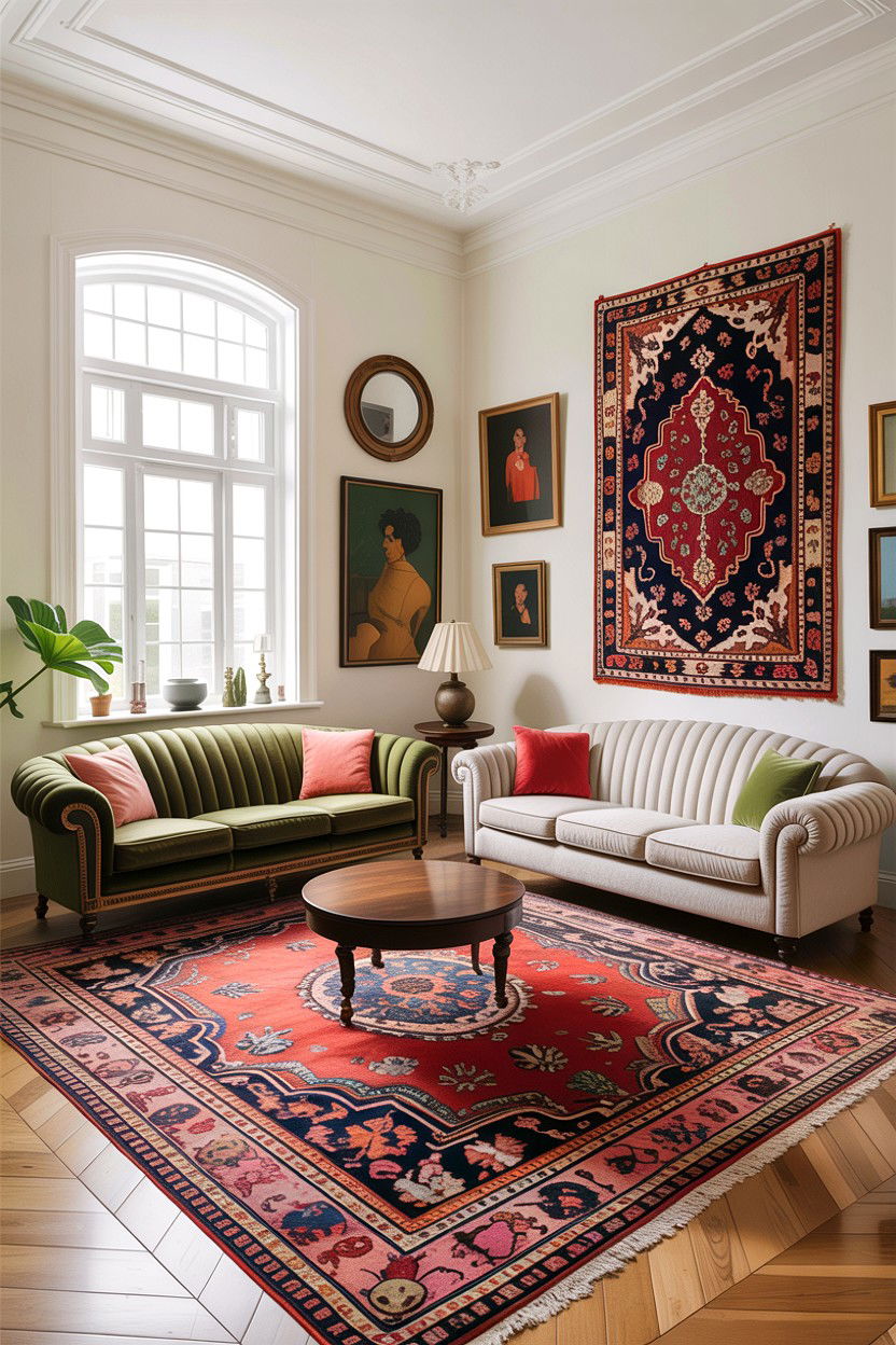 Eclectic Mix Facing Couches - 30 living room facing sofas ideas