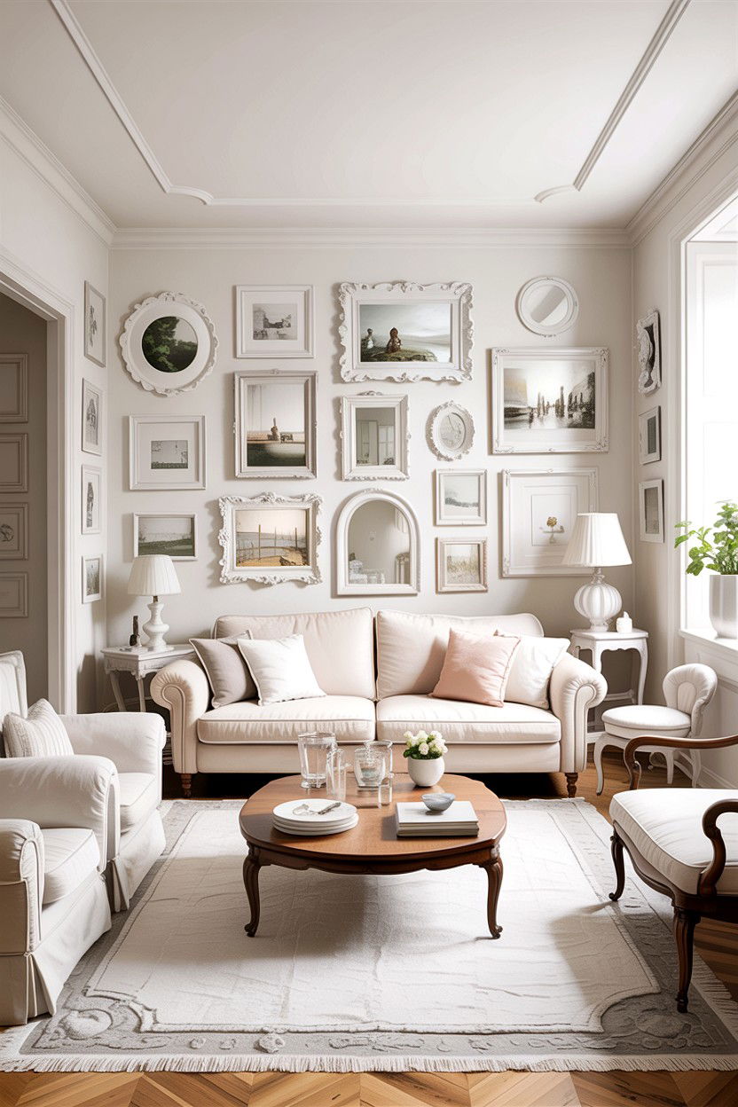 Eclectic White Living Room - 30 all white living room ideas