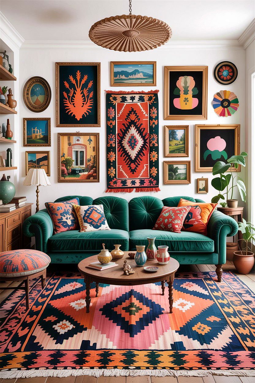 Eclectic bohemian living room - 30 bohemian living room ideas