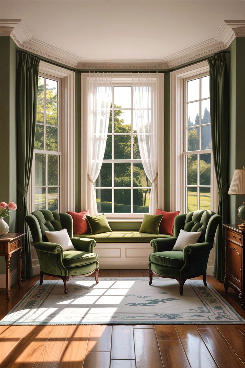 Edwardian living room with bay window - 30 Edwardian living room ideas