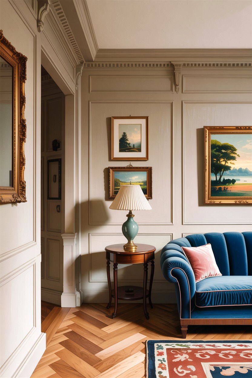 Edwardian living room with wood paneling - 30 Edwardian living room ideas