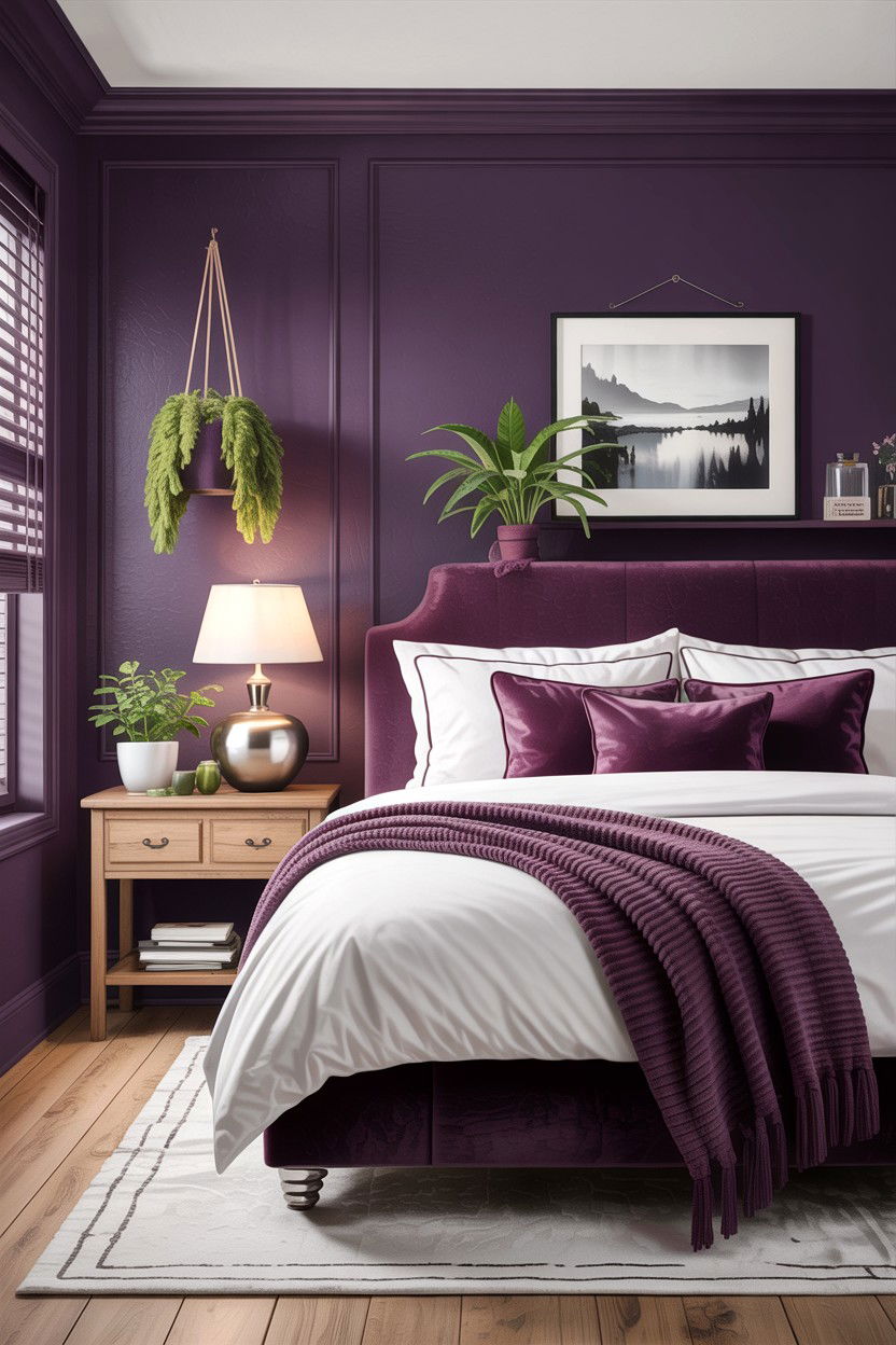 Elderberry Purple Bedroom - 30 berry bedroom ideas