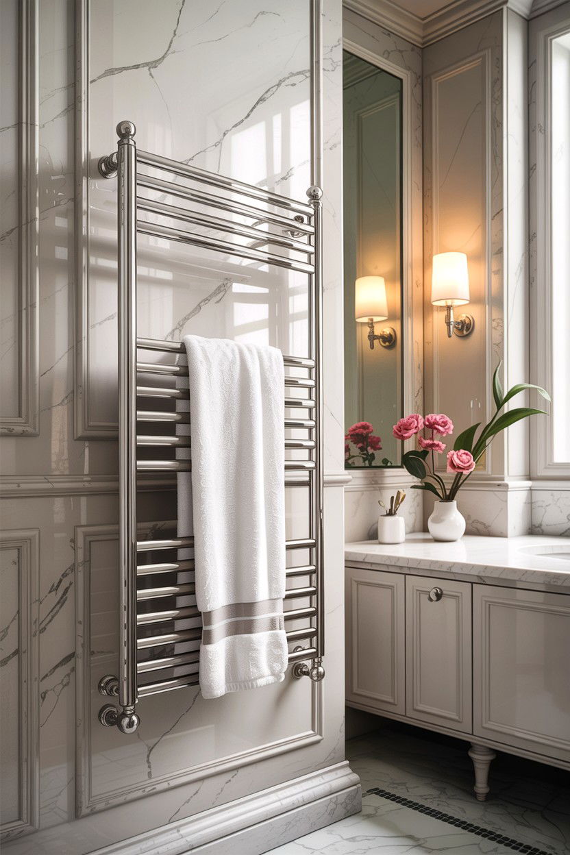 Electric Towel Warmer - 30 bathroom accessories ideas