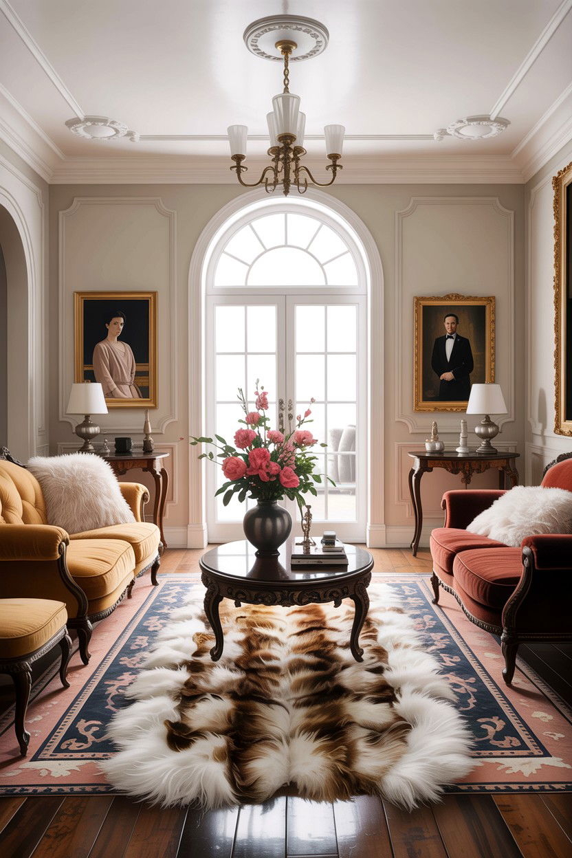 Elegant Faux Fur Living Room - 30 faux fur living room ideas