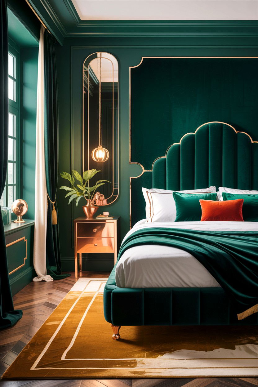 Emerald Green And Copper Bedroom - 30 copper accent bedroom ideas
