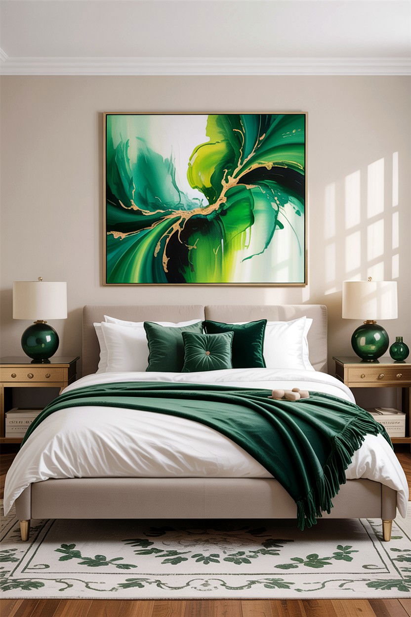 Emerald Green Art For Bedroom - 30 emerald bedroom ideas