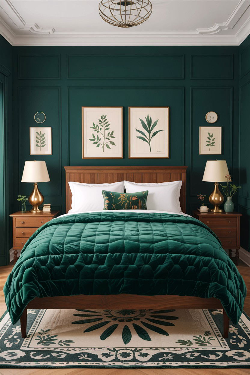 Emerald Green Coverlet - 30 bedroom coverlets