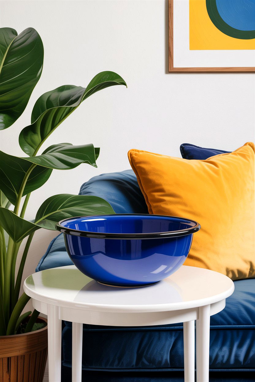 Enamel Bowl Colorful Accent - 30 living room decorative bowls