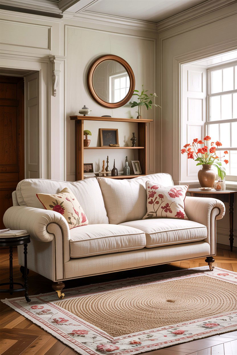 English Roll Arm Sofa - 30 living room English furniture ideas